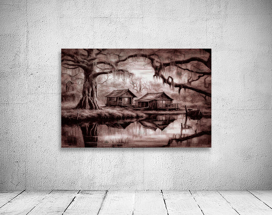 EVIL LIVES HERE.  WIDESCREEN SEPIA  Wall Preview