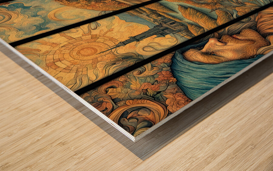 TRIBUTE TO GOGH Wood print