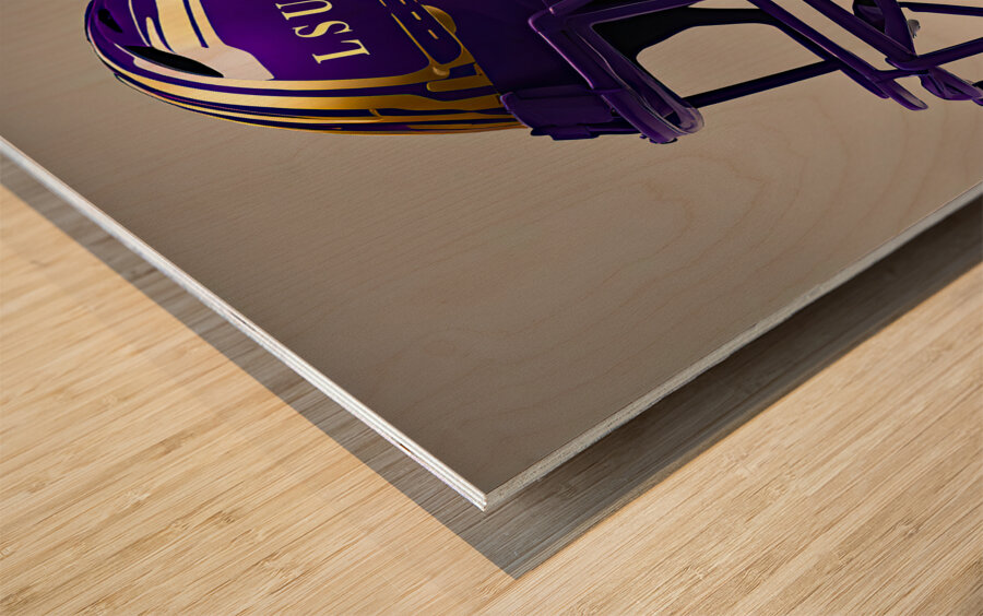 PURPLE AND GOLD Wood print