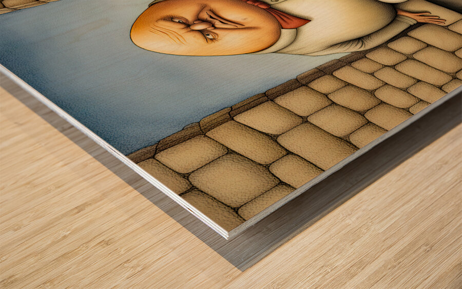 GRUMPY HUMPTY DUMPTY Wood print