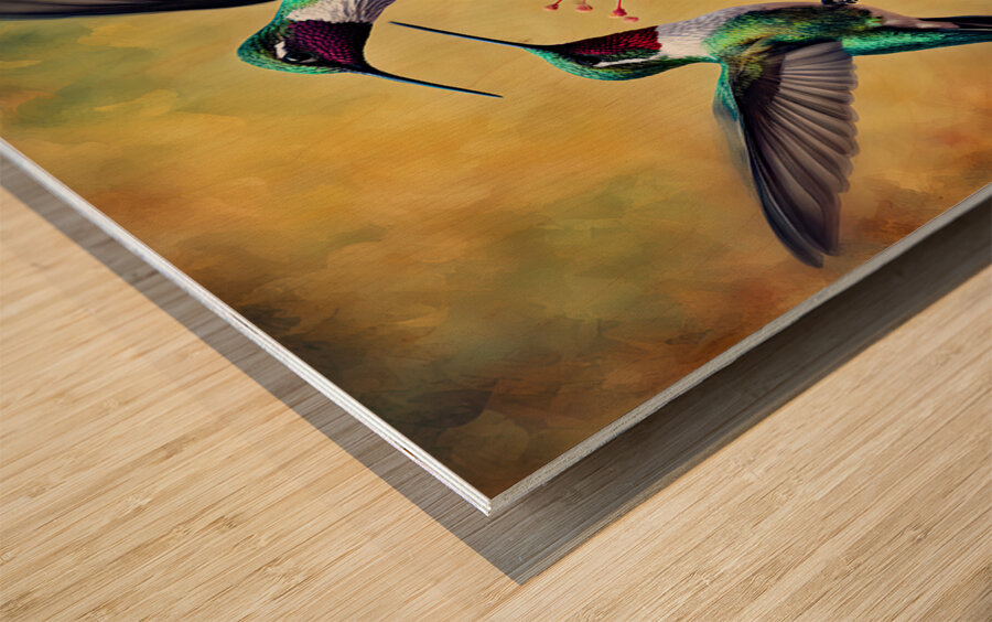 HUMMINGBIRDS Wood print