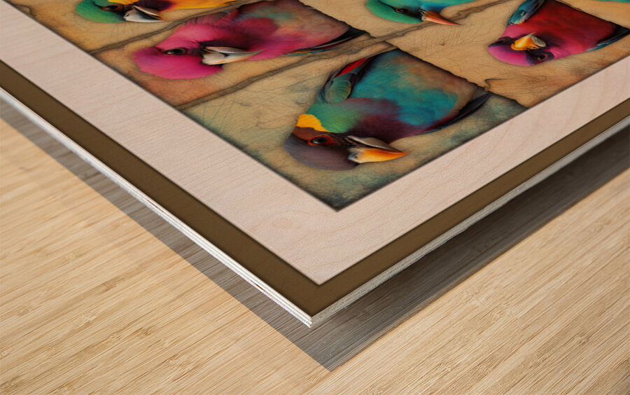 THE  LINE UP Wood print