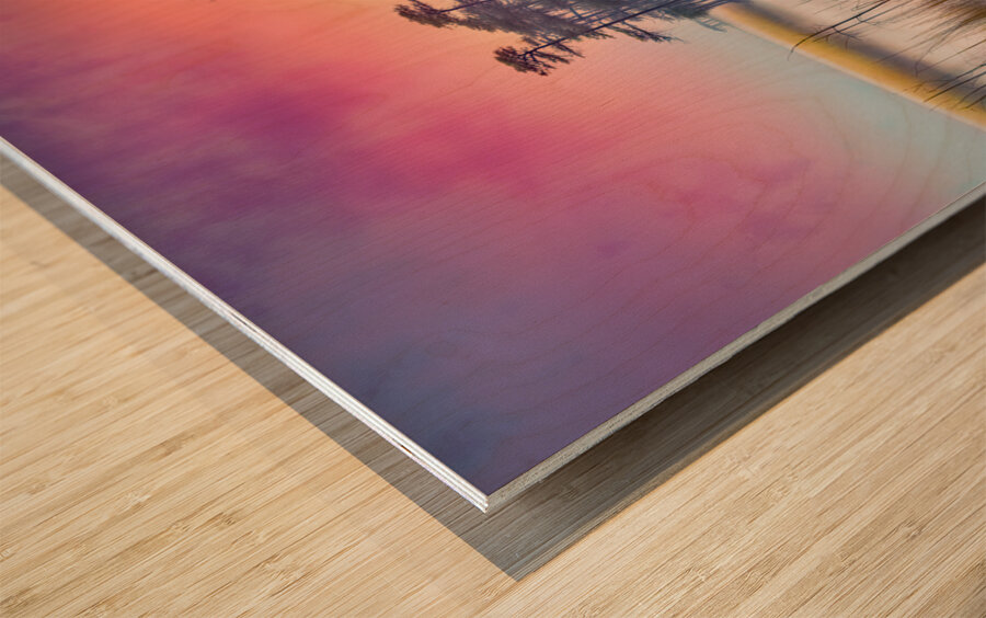 NEON SWAMP Wood print