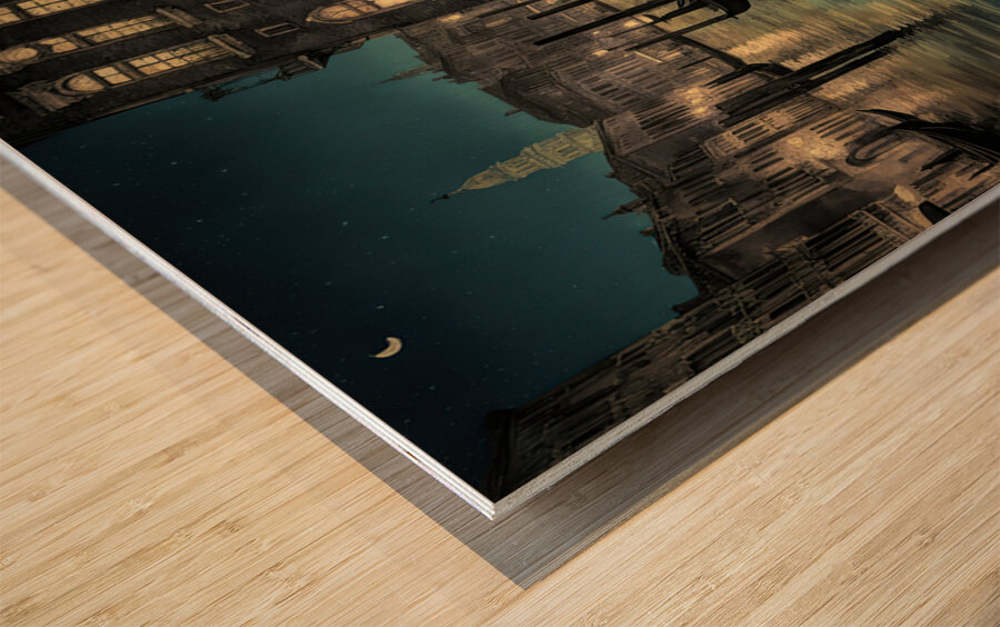 YOUR TAXI AWAITS.....SELECTIVE COLORING Wood print