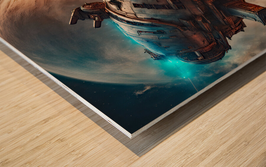 SPACE  DELIVERY Wood print