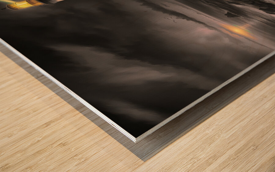 DAYS LAST LIGHT Wood print