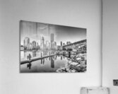 Vancouver impression of Granville Island | Monochrome Acrylic Print