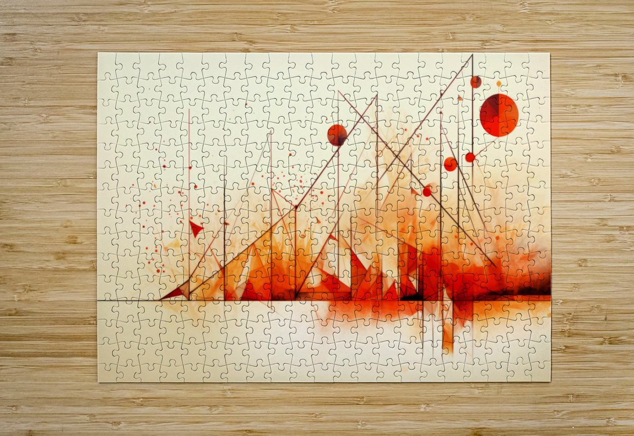 Geometric Art AUTUMN Mountains by Melanie Viola Wall Art