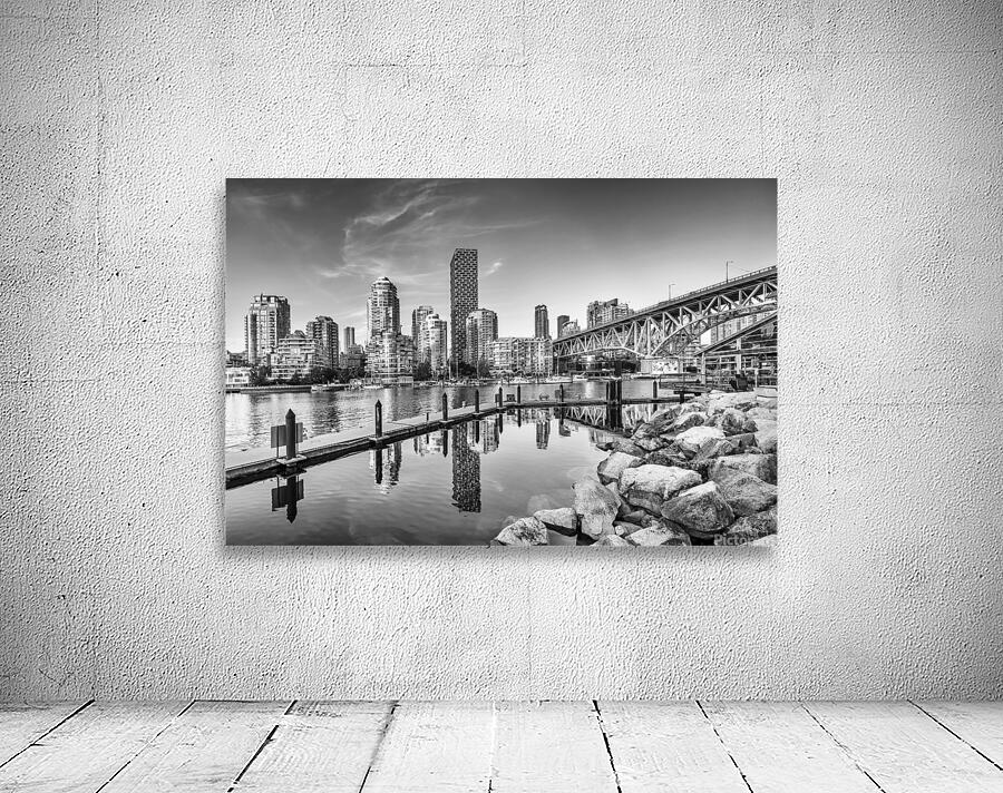 Vancouver impression of Granville Island | Monochrome Wall Preview