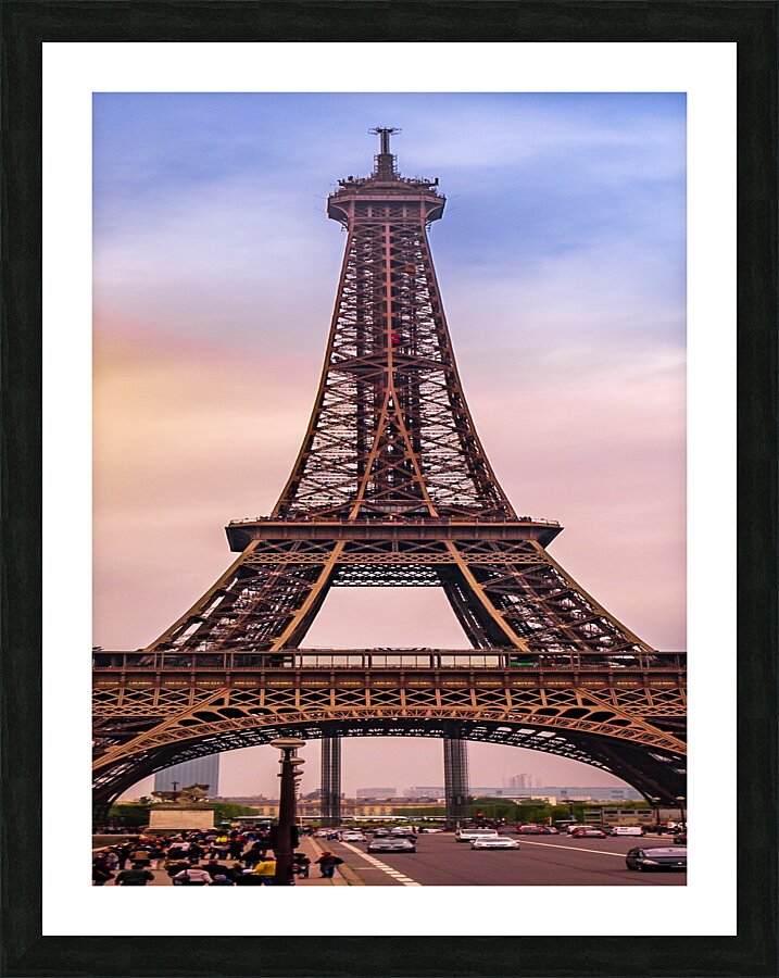 EiffelatDuski 40x90 panel 2 Picture Frame print