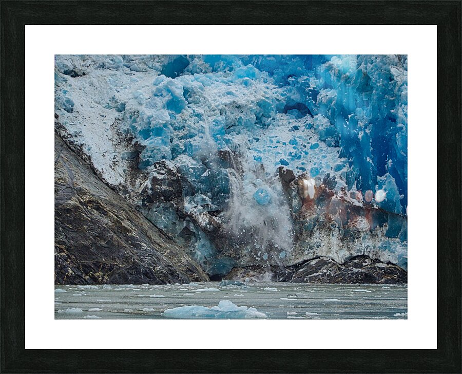 Falling Ice Picture Frame print