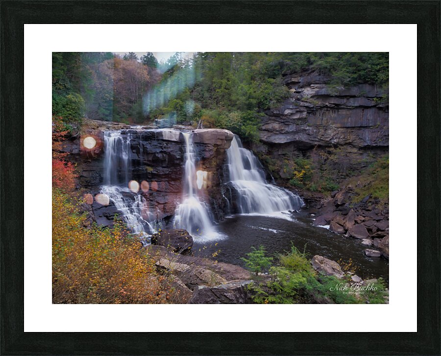 Blackwater Falls from the Canyon Floor Picture Frame print