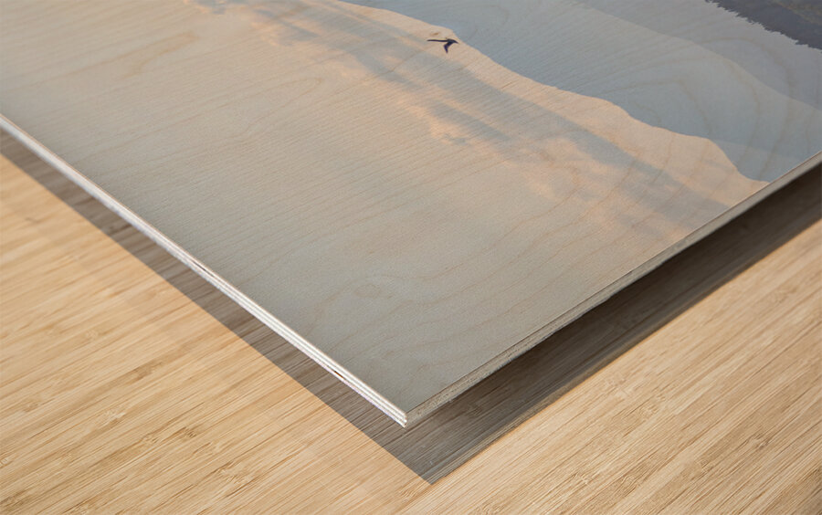 Layers of Blue Wood print