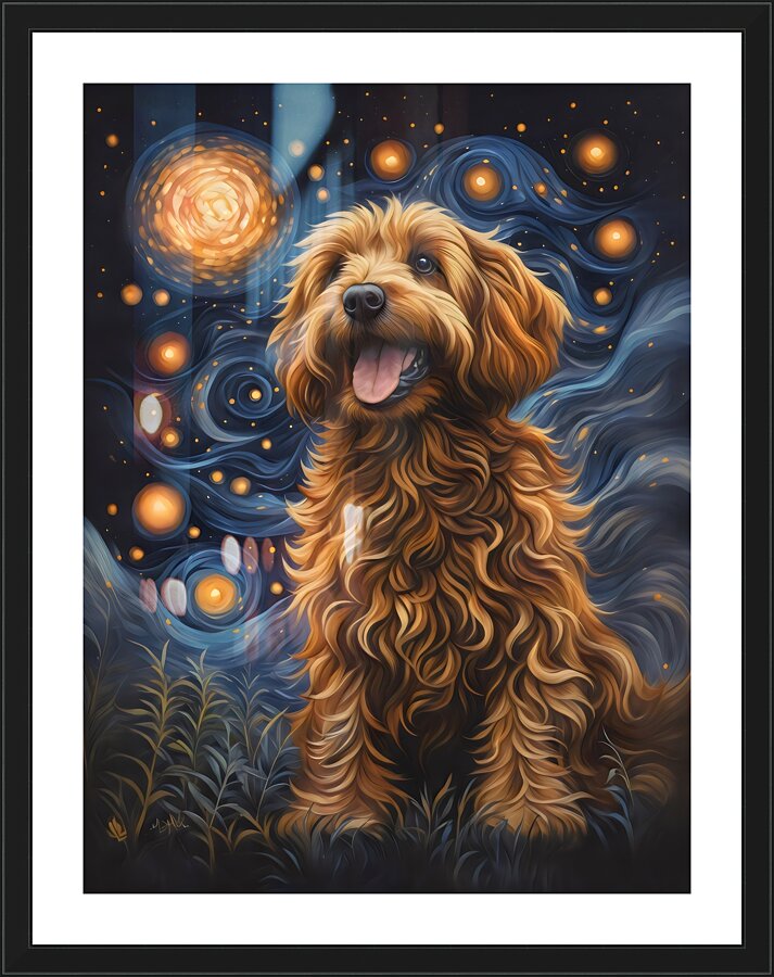 cavapoo wall portrait Picture Frame print