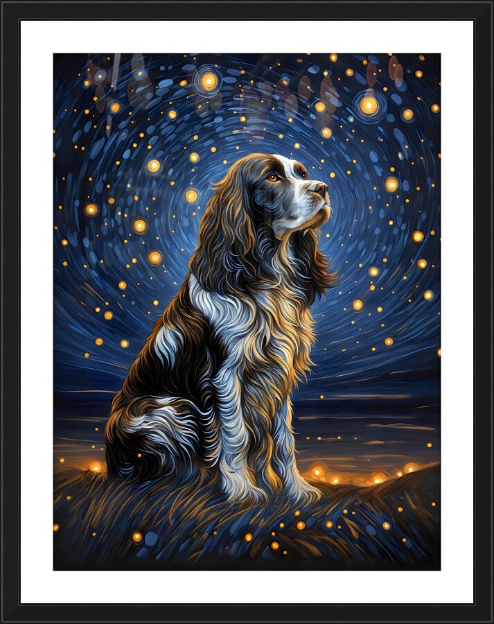 springer spaniel artwork portrait 2 Picture Frame print