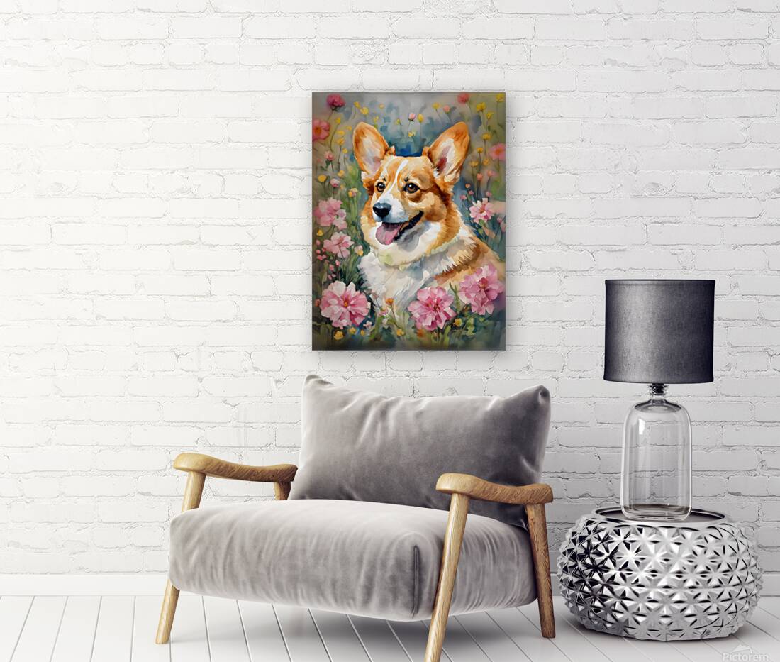 corgi art portrait Reproduction