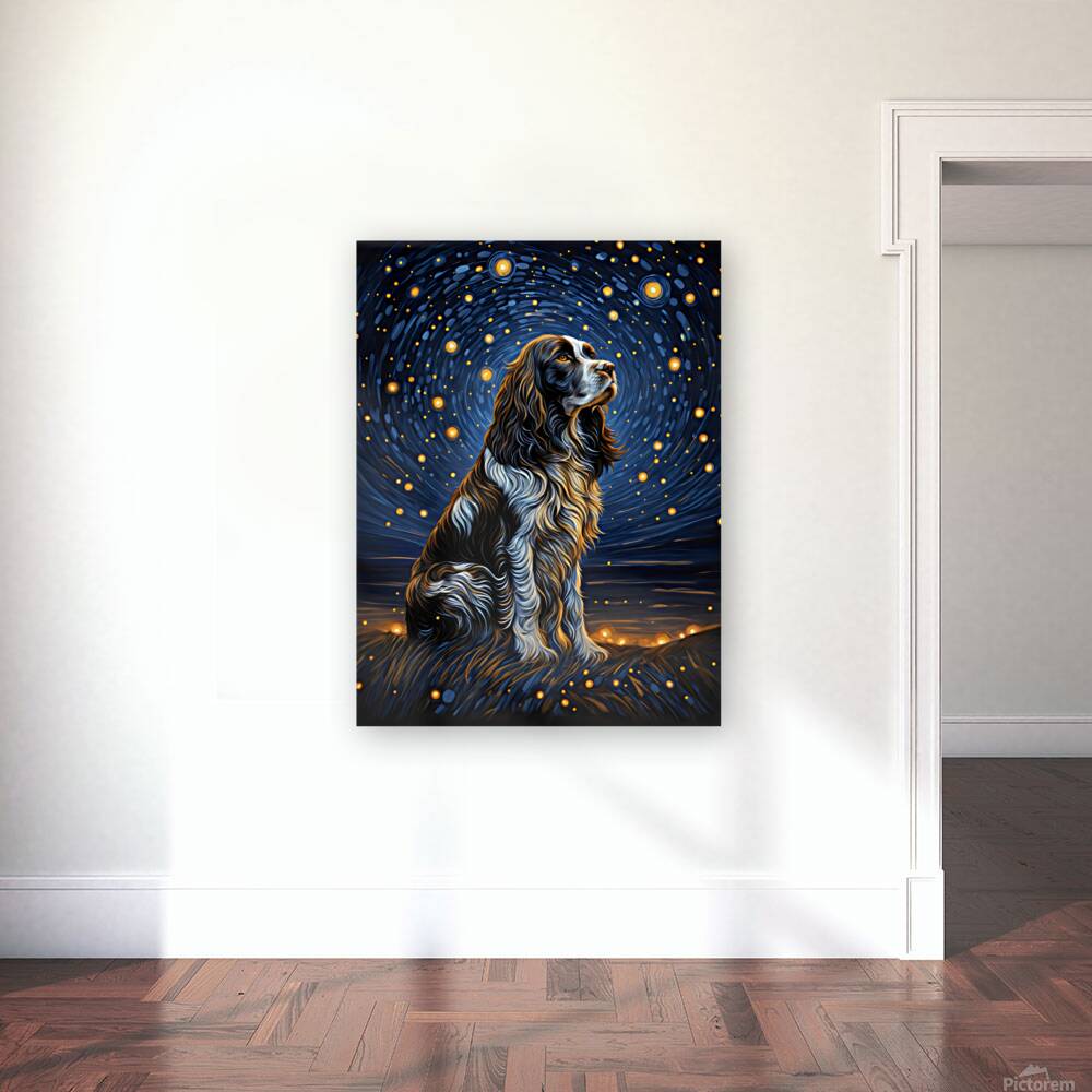 springer spaniel artwork portrait 2 Reproduction