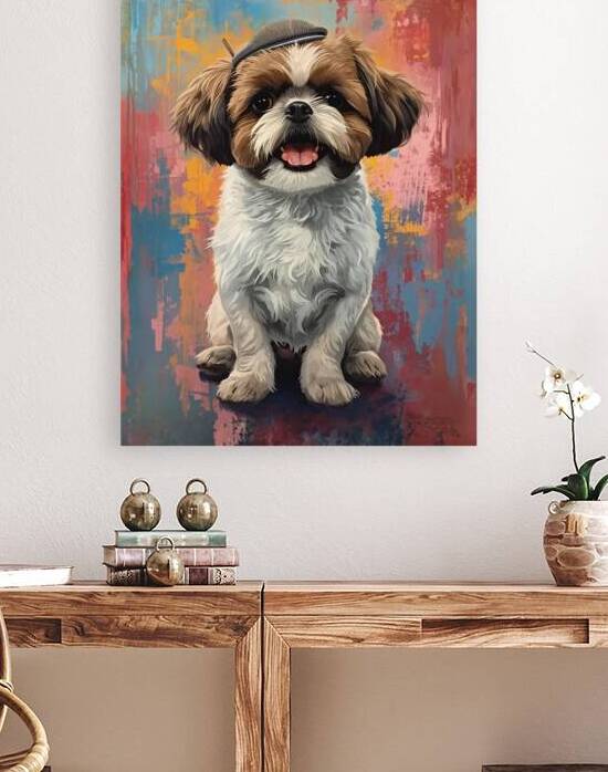 Shih Tzu Pop Art Portrait Strike a Pose by Lumina Dream Studio