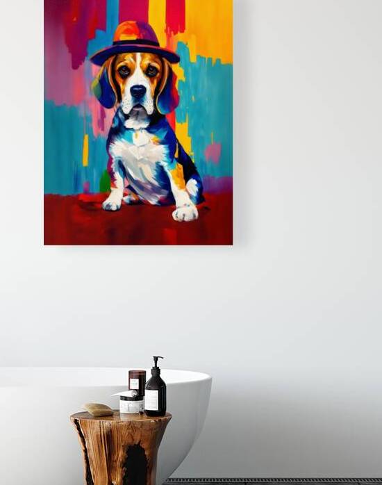 beagle dog pop art style art work by Lumina Dream Studio