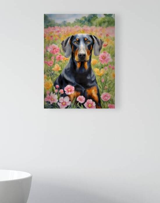 doberman dog art work portrait by Lumina Dream Studio