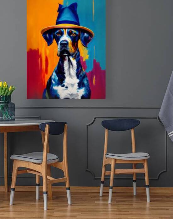 great dane pop art portrait by Lumina Dream Studio