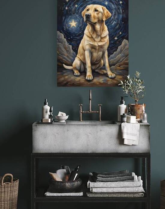 labrador dog wall art portrait by Lumina Dream Studio