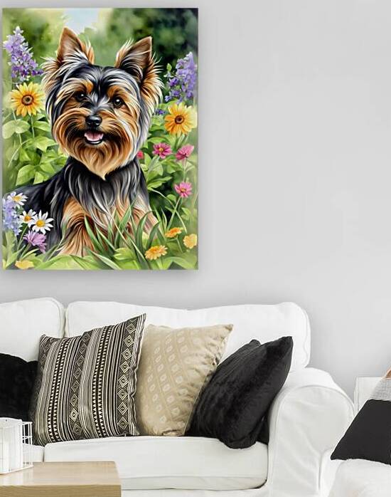 yorkshire terrier dog portrait art work by Lumina Dream Studio