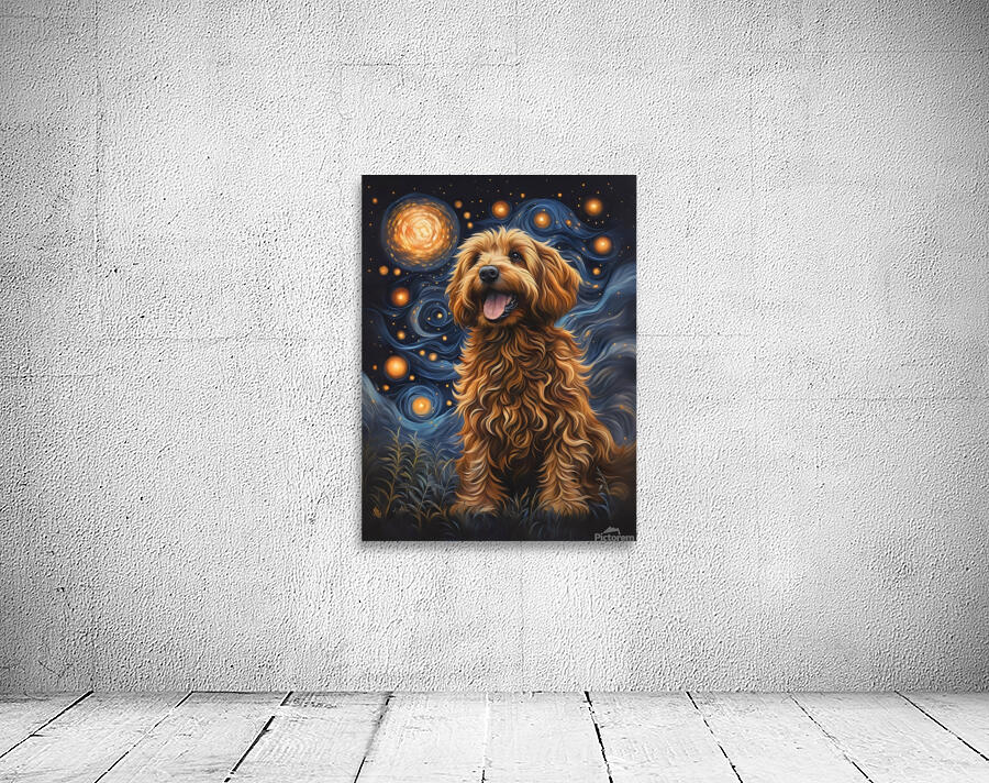cavapoo wall portrait Wall Preview