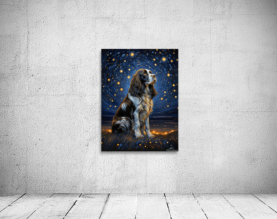 springer spaniel artwork portrait 2 Wall Preview