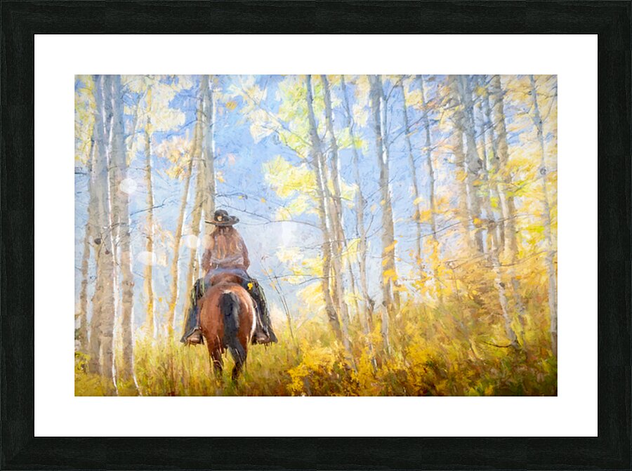 A Fall Ride Picture Frame print