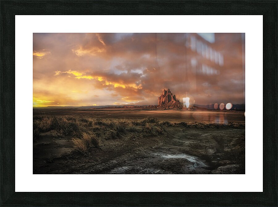 The Rock Picture Frame print