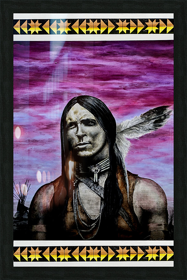 LAKOTA WARRIOR Picture Frame Printing