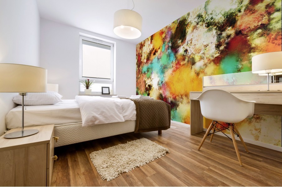 A distorted impact Mural print
