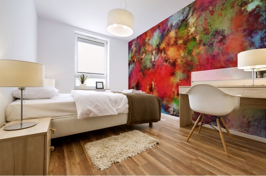A red road Mural print