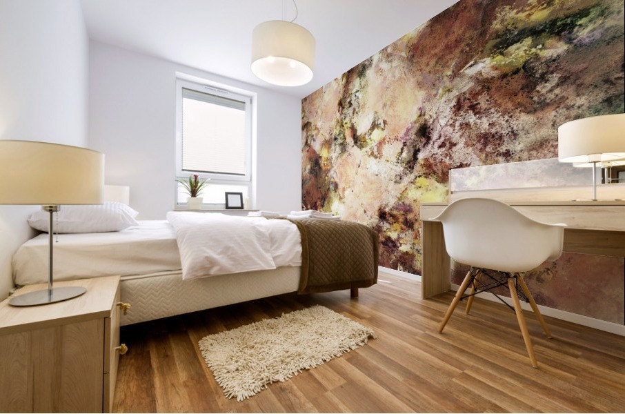 Abraded surface Mural print