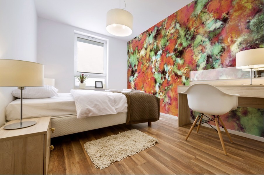 Cascading time Mural print