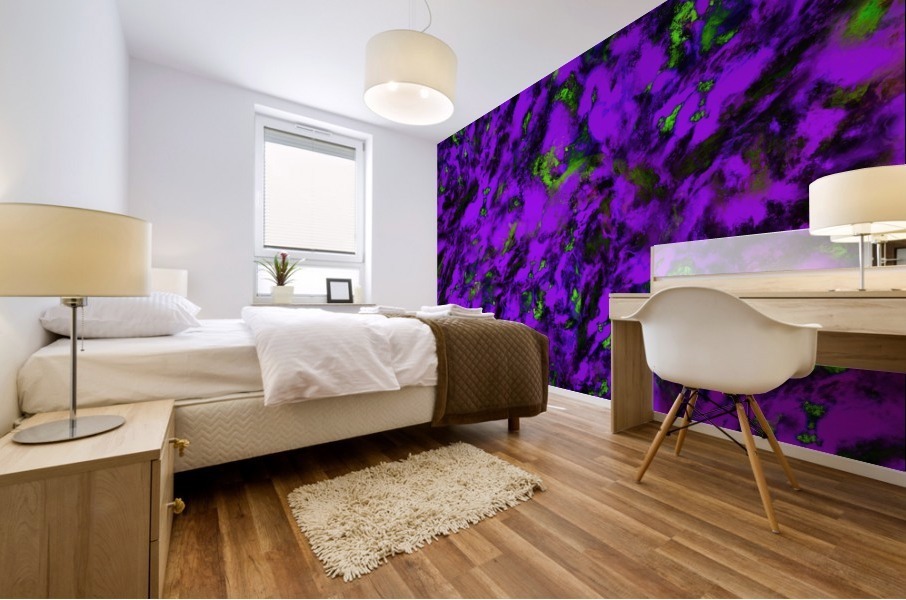 Fluttering purple Mural print