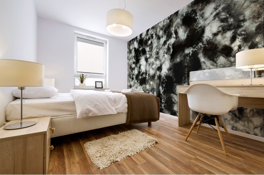 Grey footprints Mural print