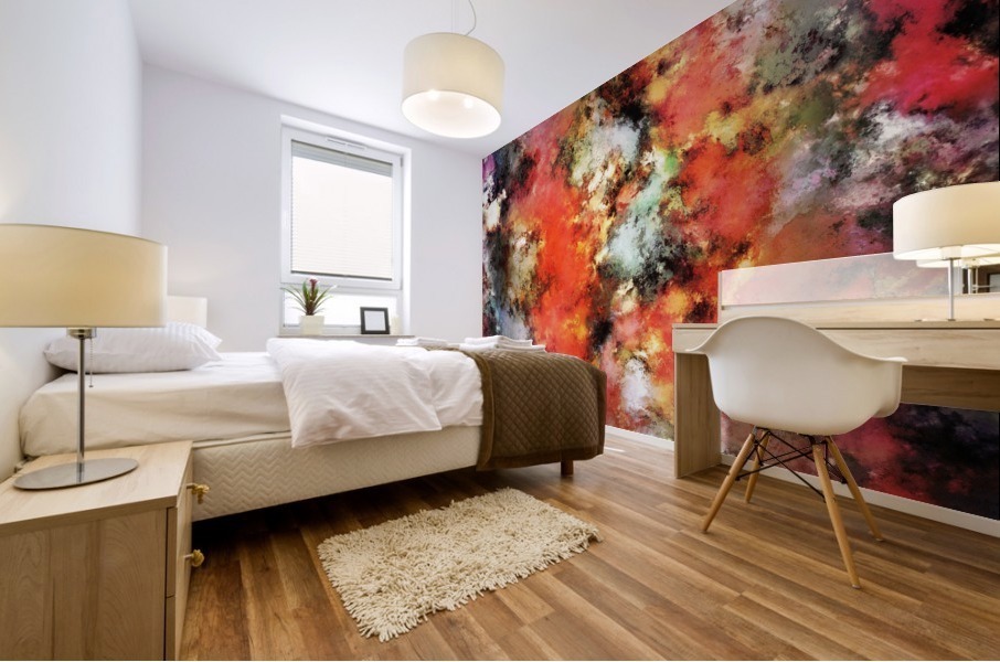See the flames Mural print