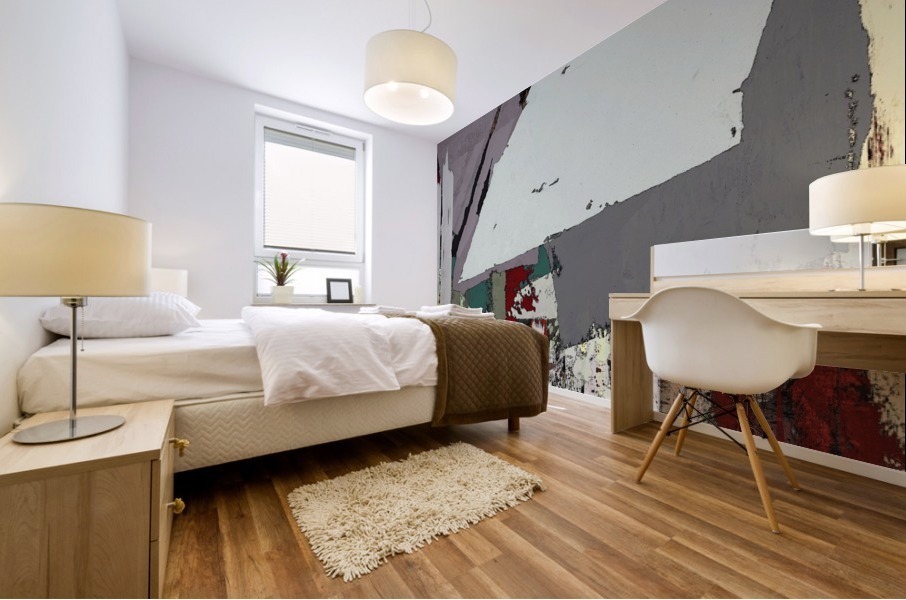 The grey barrier Mural print