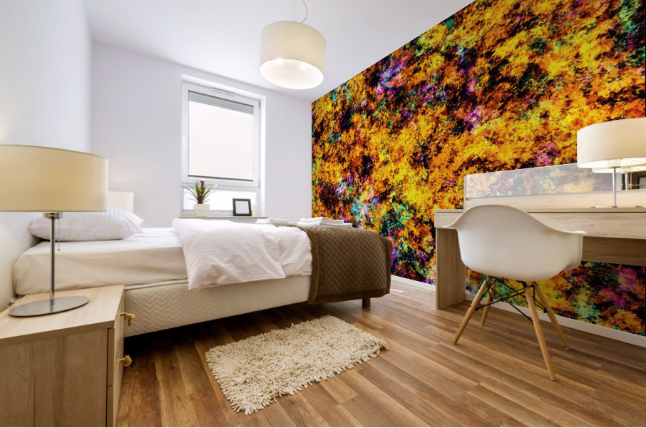 Hot yellow Mural print