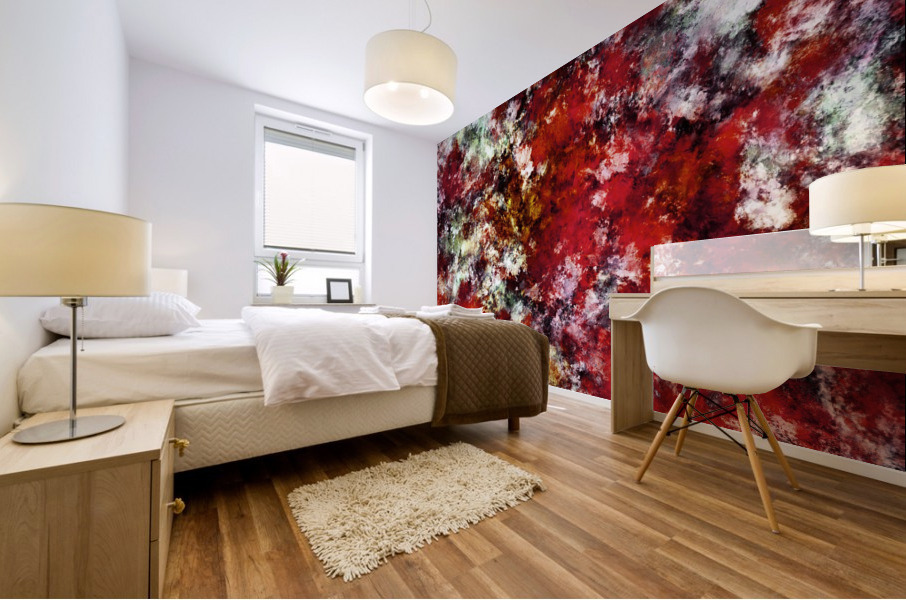 The red crying rocky surface Mural print