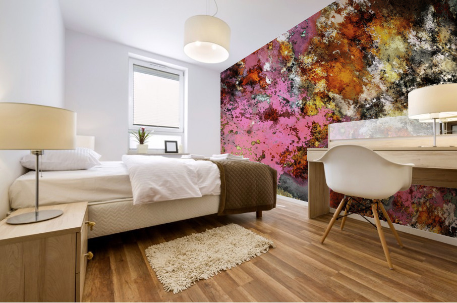 Pink erosion Mural print