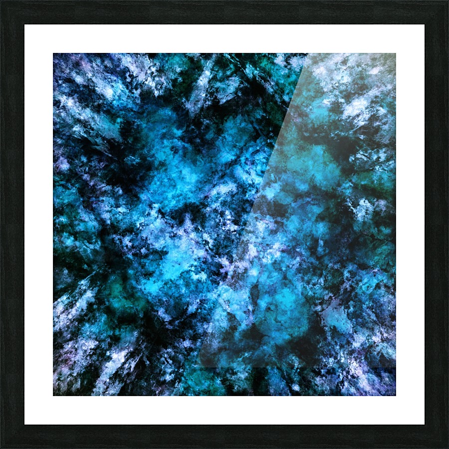 Blue burst Picture Frame print