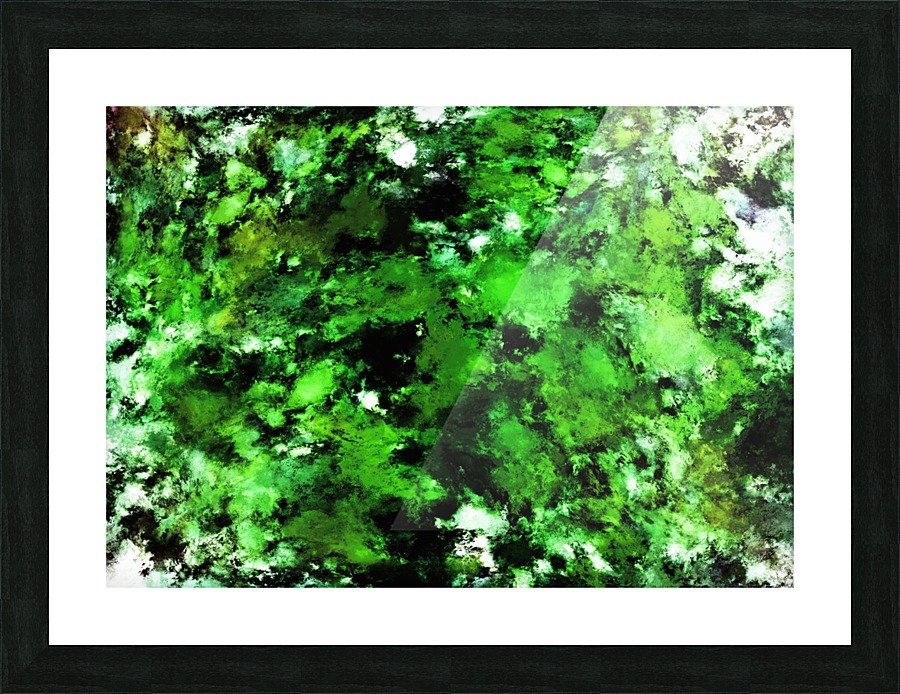 Green deflected Picture Frame print