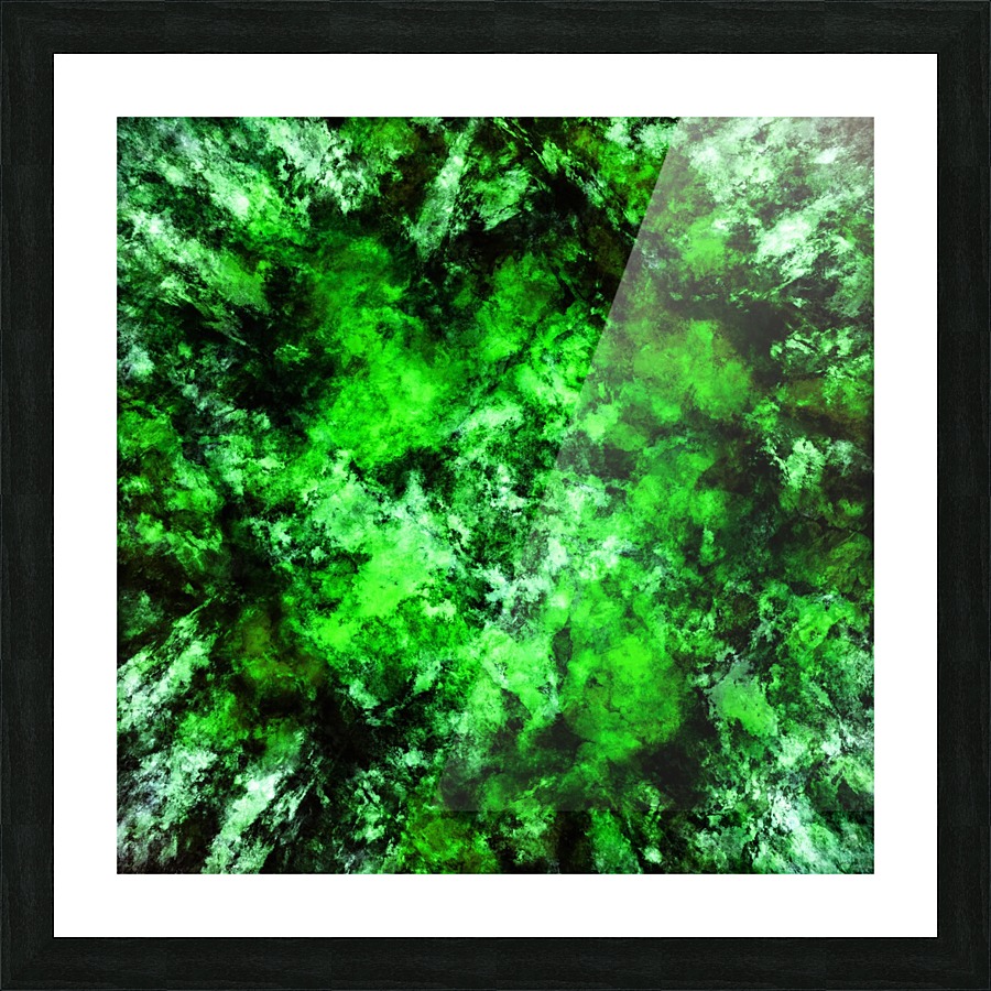 Green burst Picture Frame print