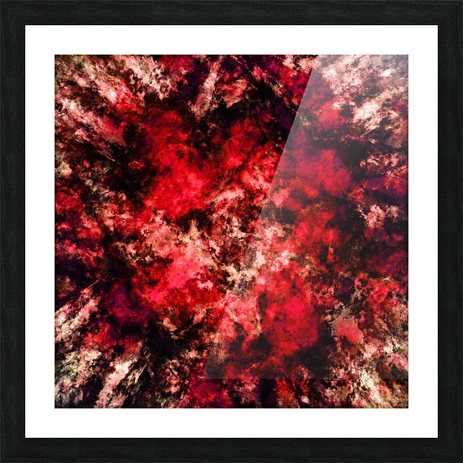 Red burst Picture Frame print