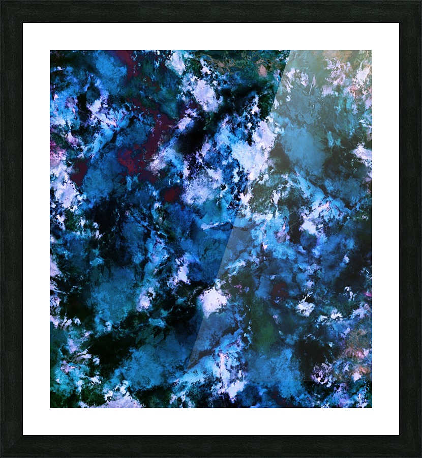 Smouldering blue Picture Frame print
