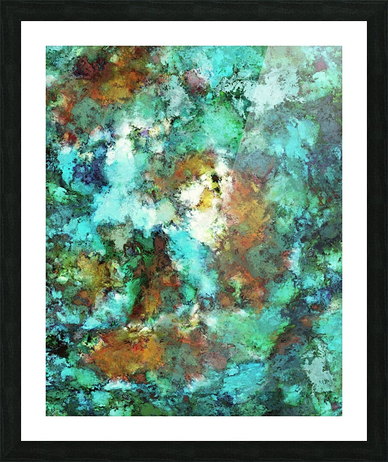 Turquoise terrain Picture Frame print