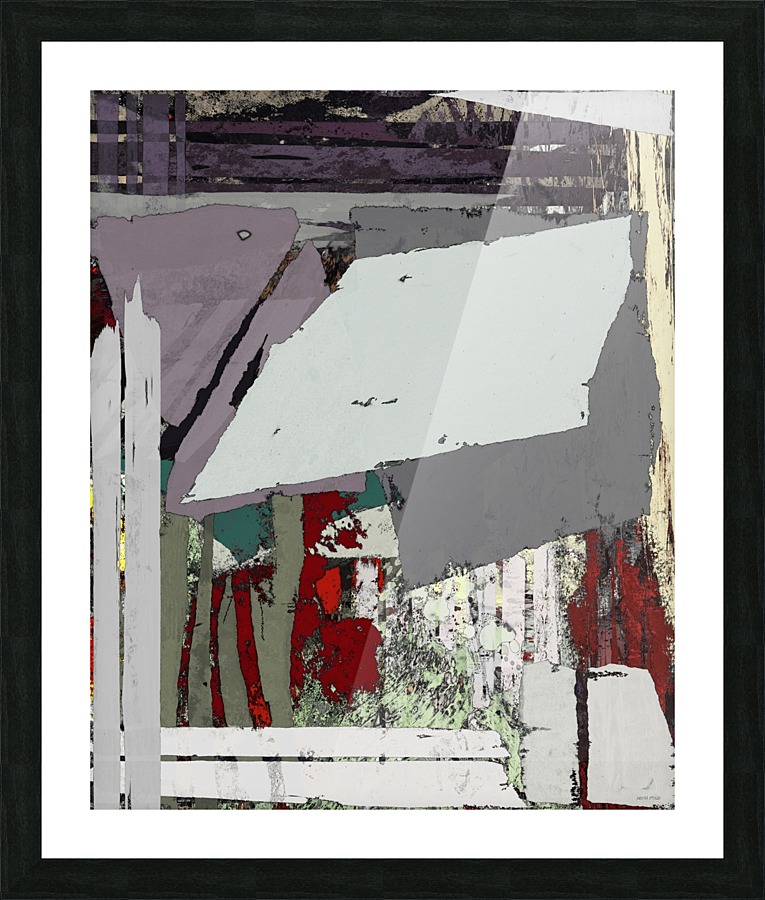 The grey barrier Picture Frame print